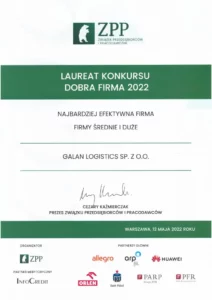 Galan Logistics – das effizienteste Unternehmen Gute Firma 2022